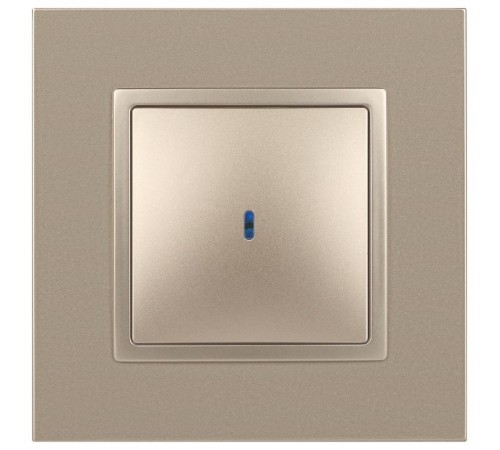 14-1102-04 Выключатель с подсветкой, 10АХ-250В, IP20, Эра Elegance, шампань  Б0034218  ЭРА