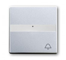 Клавиша для механизма 1-клавишного выключателя, поле для надписи, световод, ""ЗВОНОК"" Future/Axcent/Carat/Династия, серебр. алюм."  2CKA001731A4000