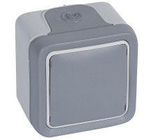 Plexo Серый Вывод кабельный с зажимом наружный монтаж (в сборе) IP20  069745  Legrand