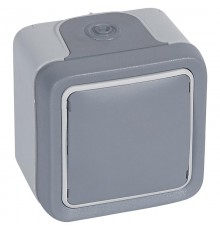 Plexo Серый Вывод кабельный с зажимом наружный монтаж (в сборе) IP20  069745  Legrand