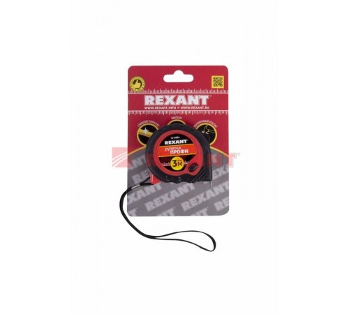 Рулетка Профи прорезиненный корпус 3 м х 16 мм  12-9004  REXANT