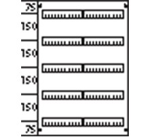 Пластрон с прорезями 2ряда/5 реек-150мм AS225  ABB