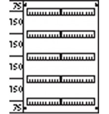 Пластрон с прорезями 2ряда/5 реек-150мм AS225  ABB