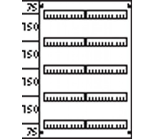 Пластрон с прорезями 2ряда/5 реек-150мм AS225  ABB