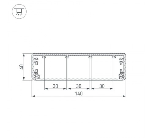 Профиль TOP-LINIA140-2000 ANOD  016988  Arlight