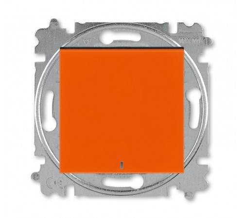 ABB Levit Оранжевый / дымчатый чёрный Выключатель 1-кл. с подсветкой  3559H-A01446 66W  2CHH590146A6066  ABB
