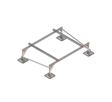 Опорная конструкция для установки оборудования TECHNORAPTOR STEELFOOT 2000х1500 тип 2  KM-TR-STF-SSEI-2000-1500-2  КМ - профиль
