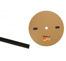 Термоусаживаемая трубка ТУТнг 12/6 черная (100 м/ролл)   SQ0518-0028  TDM