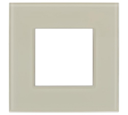 SKANDY Рамка 1-местная SK-F21B стекло беж.   SK-M12-G-K10  IEK