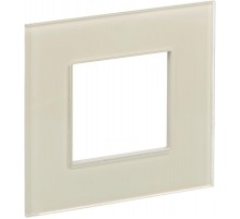 SKANDY Рамка 1-местная SK-F21B стекло беж.   SK-M12-G-K10  IEK