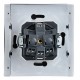 FORTE&PIANO Розетка с заземлением, со шторками, с крышкой в/к 16А IP44 FP521 сталь  FP-R16-16-44-K46  IEK
