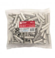 Гильза соединительная медная луженая ГМЛ 25-8 ГОСТ (2шт.)  gty-25-8g-r  EKF