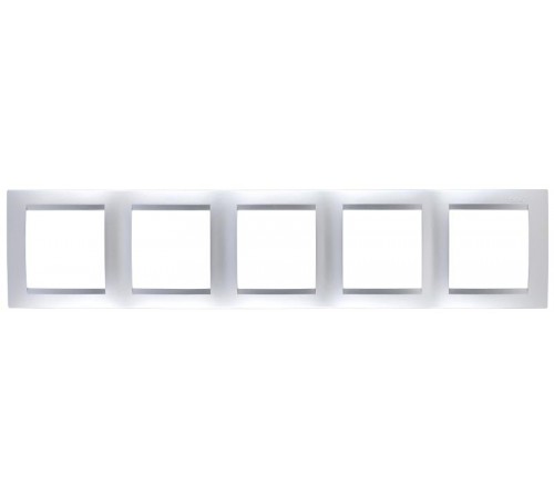 Simon 15 Алюминий Рамка универсальная, 5 постов  1500650-033  Simon