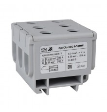 Клемма вводная силовая тройная OptiClip КВС 6-50 серая  351047  КЭАЗ