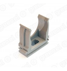 Держатель с защелкой для жестких и гофрированных труб D20мм (200/4000шт) полиэтиленовый пакет  GE-PR50141  GREENEL