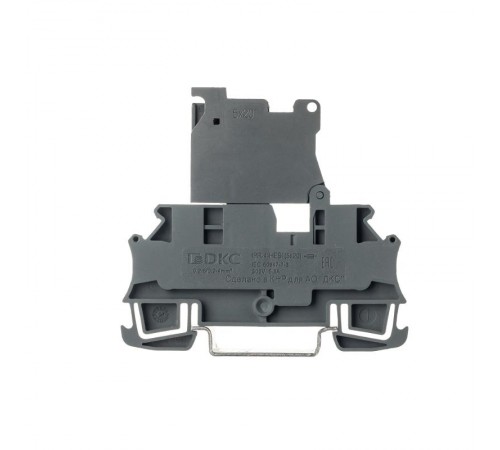 Клемма для предохранителя, зажим push-in, 2 точки подключения, 4 кв.мм, серая  IPR-4-HESI  DKC