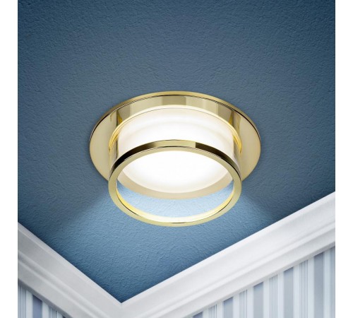 Светильник встраиваемый декоративный DK99 GD MR16 GU5.3 золото  Б0058395  ЭРА