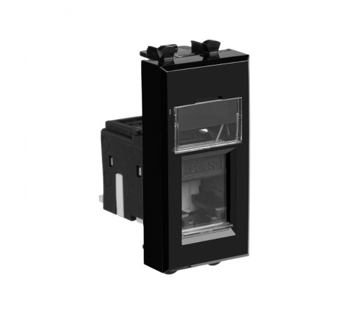 Компьютерная розетка "Черный квадрат" Avanti RJ-45 модульная, кат. 5е , 1 мод  4402461  DKC