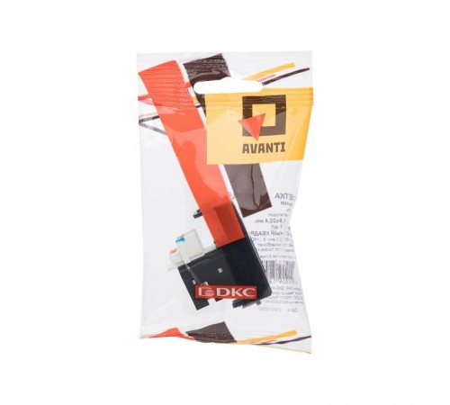 Компьютерная розетка "Черный квадрат" Avanti RJ-45 модульная, кат. 5е , 1 мод  4402461  DKC