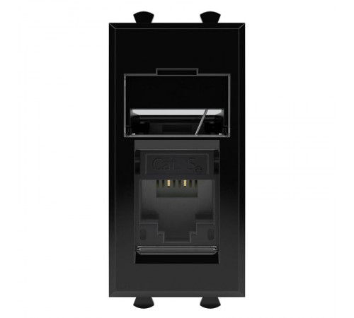 Компьютерная розетка "Черный квадрат" Avanti RJ-45 модульная, кат. 5е , 1 мод  4402461  DKC