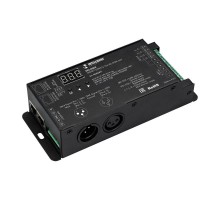 INTELLIGENT ARLIGHT Декодер SMART-DMX512-104-83-RDM-SUF (12-48V, 4x8A, XLR3/RJ45) (IARL, IP20 Металл, 5 лет)  023823(1)  Arlight