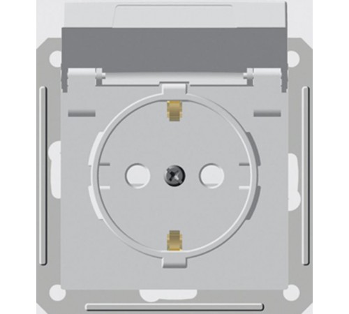 W59 Aqua Белый Розетка с заземлением с крышкой с защитными шторками IP44  RS16-152B-1-86  SE