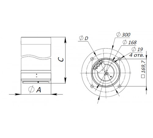 Осветительный комплекс COLOSS LED 50W RW 830 RAL9005 POLE 4M (без ЗДФ)  4798000030  Световые Технологии