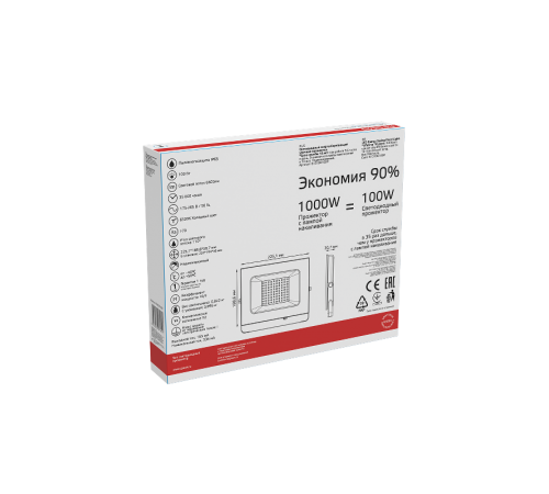 Прожектор светодиодный  Elementary 200W 17000lm IP65 6500К ПРОМО G2 черный 1/6  613100200P  Gauss