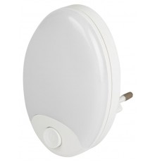 Ночник - светильник светодиодный NN-623-SW-W в розетку с выключателем белый  Б0057213  ЭРА