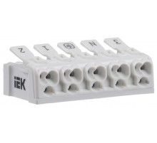 Клемма пружинная соединительная КСП5-3L+N+PE  UKZ-B06-5P-F0-E0-10  IEK