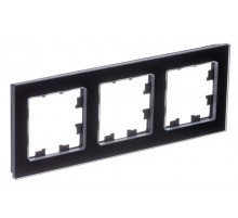 AtlasDesign Nature Черный Рамка 3-ая, натуральное стекло  ATN361003  SE