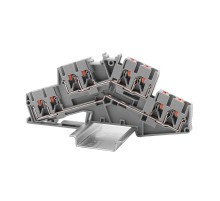 Клемма двухуровневая, зажим push-in, 8 точек подключения, 2.5 кв.мм, серая  VPRTT-2.5S-QT  DKC