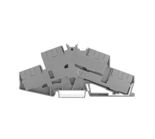 Клемма двухуровневая, зажим push-in, 8 точек подключения, 2.5 кв.мм, серая  VPRTT-2.5S-QT  DKC