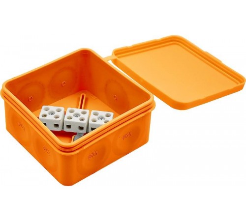 КРП 2404-10, Коробка разветвительная противопожарная (огнестойкая), оранжевый 100х100х50  КРП 2404-10  HEGEL