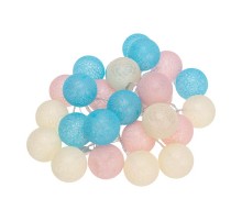 Тайские фонарики Перламутр 5 м, 25 LED, прозрачный ПВХ, цвет свечения теплый белый, питание USB  304-010  NEON-NIGHT