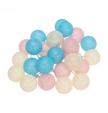 Тайские фонарики Перламутр 5 м, 25 LED, прозрачный ПВХ, цвет свечения теплый белый, питание USB  304-010  NEON-NIGHT