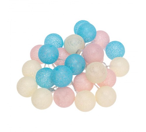 Тайские фонарики Перламутр 5 м, 25 LED, прозрачный ПВХ, цвет свечения теплый белый, питание USB  304-010  NEON-NIGHT