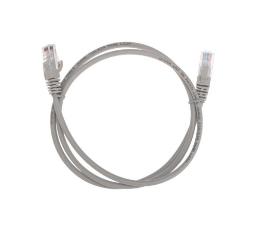 Патч-корд U/UTP, CAT 5e, RJ45-RJ45, 26AWG, LSZH, серый, 1м REXANT  02-0100-1  REXANT