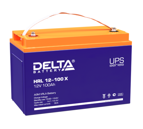 Аккумуляторная батарея проф.серии HRL 12-100 X 12В/100Ач  HRL 12-100 X  DELTA