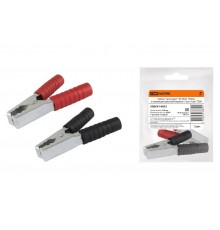 Зажим "крокодил" ЗК 250А 150мм в изоляции красный/черный (1шт+1шт)  SQ0541-0033  TDM
