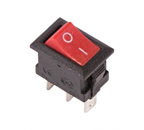 Выключатель клавишный 250V 3А (3с) ON-ON красный Micro  36-2031  REXANT