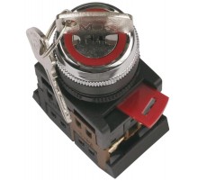 Переключатель АKS-22 черный с ключ. 2 полож. I-O 1з+1р   BSW10-AKS-2-K02  GENERICA