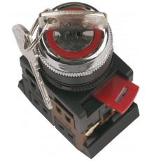 Переключатель АKS-22 черный с ключ. 2 полож. I-O 1з+1р   BSW10-AKS-2-K02  GENERICA