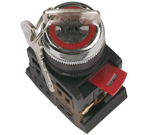 Переключатель АKS-22 черный с ключ. 2 полож. I-O 1з+1р   BSW10-AKS-2-K02  GENERICA