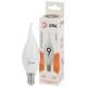 Лампа светодиодная LED BXS-9W-827-E14 Лампы СВЕТОДИОДНЫЕ СТАНДАРТ ЭРА (диод, свеча на ветру, 9Вт, тепл, E14)  Б0027973  ЭРА