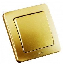 Выключатель скрытой установки, одноклавишный, цвет золото  ВС10-311-07  HEGEL