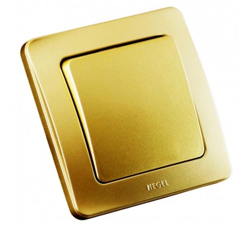 Выключатель скрытой установки, одноклавишный, цвет золото  ВС16-311-07  HEGEL