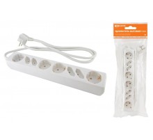 Удлинитель бытовой  У044, 4 б/з+4 с/з, 5метров, ПВС 3х1,5мм2  16А/250В   SQ1303-0312  TDM