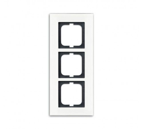 Рамка 3-постовая, серия carat, белое стекло (v.2012)  1754-0-4444   2CKA001754A4444  ABB
