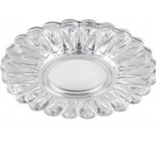 Светильник точечный встраиваемый под лампу, с LED подсветкой CD902 15LED*2835 SMD 4000K, MR16 50W G5.3, белый, хром  28845  FERON